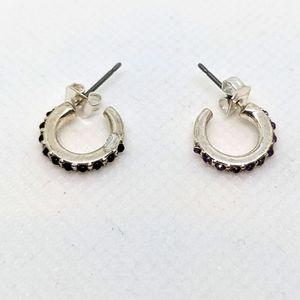 Pair of Studded Hoop Earrings